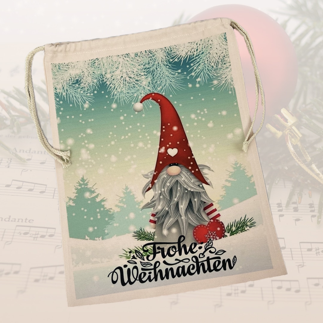 Geschenkebeutel canvas-like, 32 x 39 cm, verschiedene Motive – Bild 5