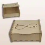 Erinnerungskästchen-Memorybox “Infinity mit Pfote & Herz”