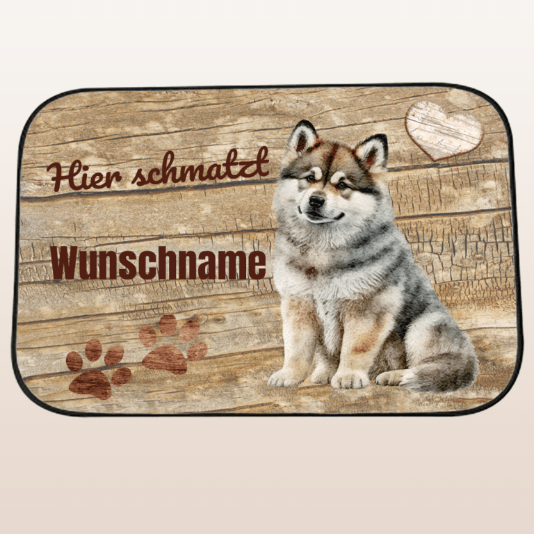 Napfunterlage „Huskywelpe sitzend“