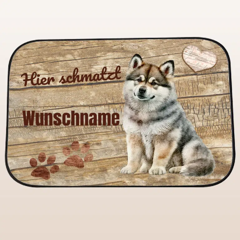 Napfunterlage “Huskywelpe sitzend”