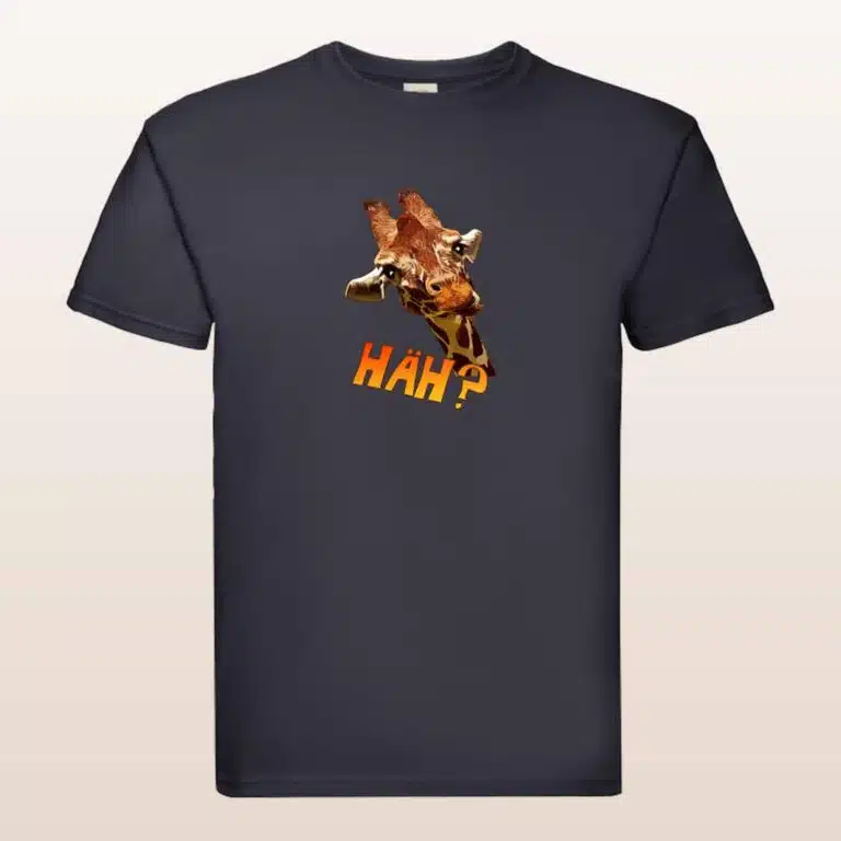 T-Shirt Giraffe “Häh?”, unisex, verschiedene Farben