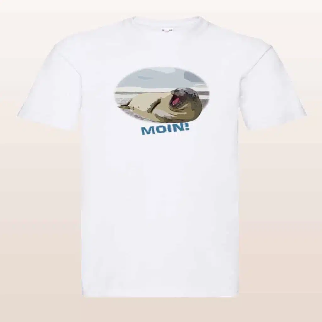 T-Shirt Seehund “MOIN”, unisex, verschiedene Farben