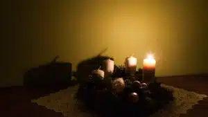 Advent wreath with four candles
