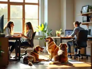 Bürohunde sorgen für ein positives Arbeitsumfeld und verändern Arbeitsplätze. Aber was macht sie zu einem echten Gewinn für die Arbeitsmoral und Produktivität der Mitarbeiter?