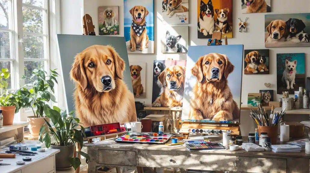 choosing custom pet portrait