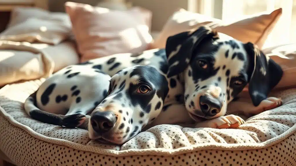 dalmatian dog bowl mat