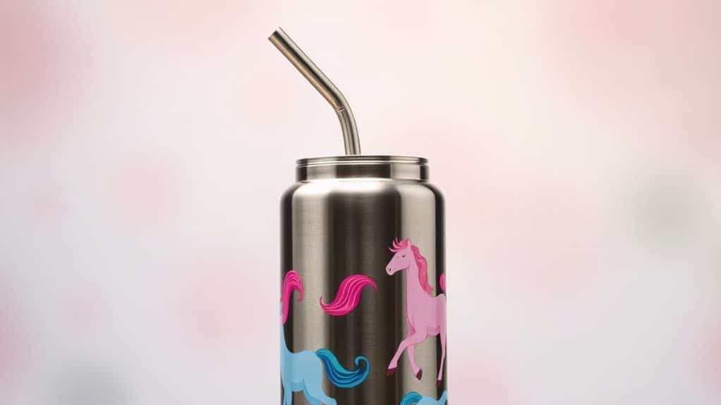 horse themed stainless steel bottle