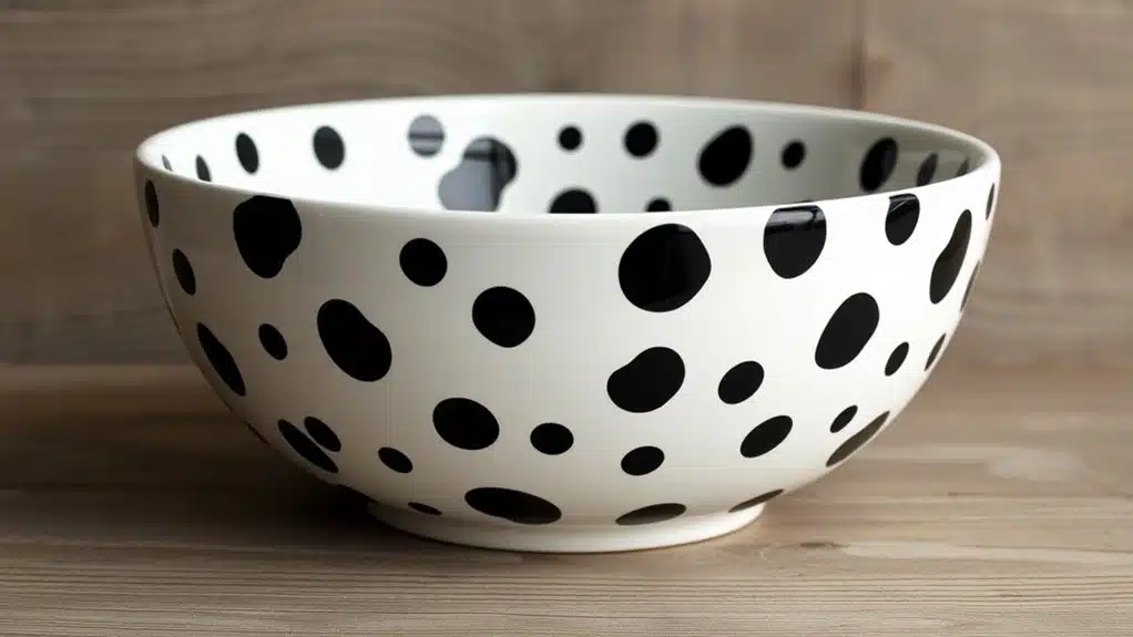 large dalmatian ceramic bowl