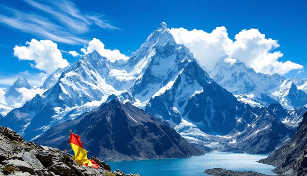 majestic mountain range region