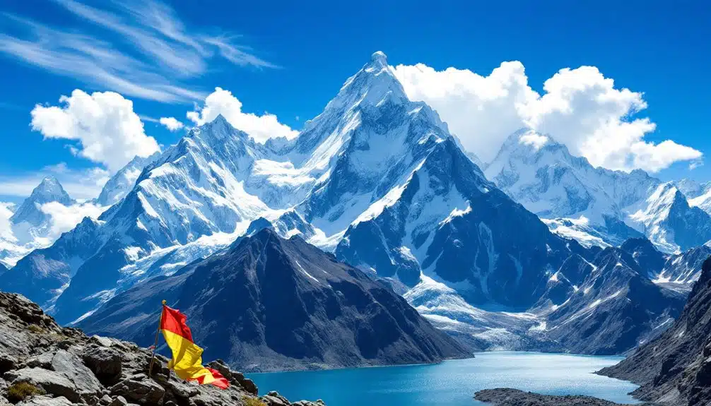 majestic mountain range region