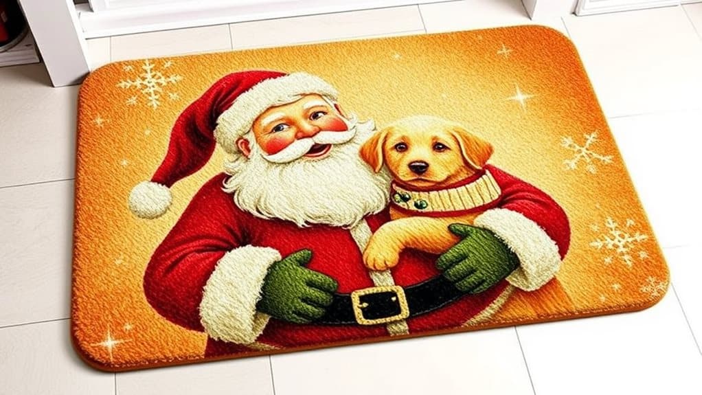 santa claus doormat nostalgic