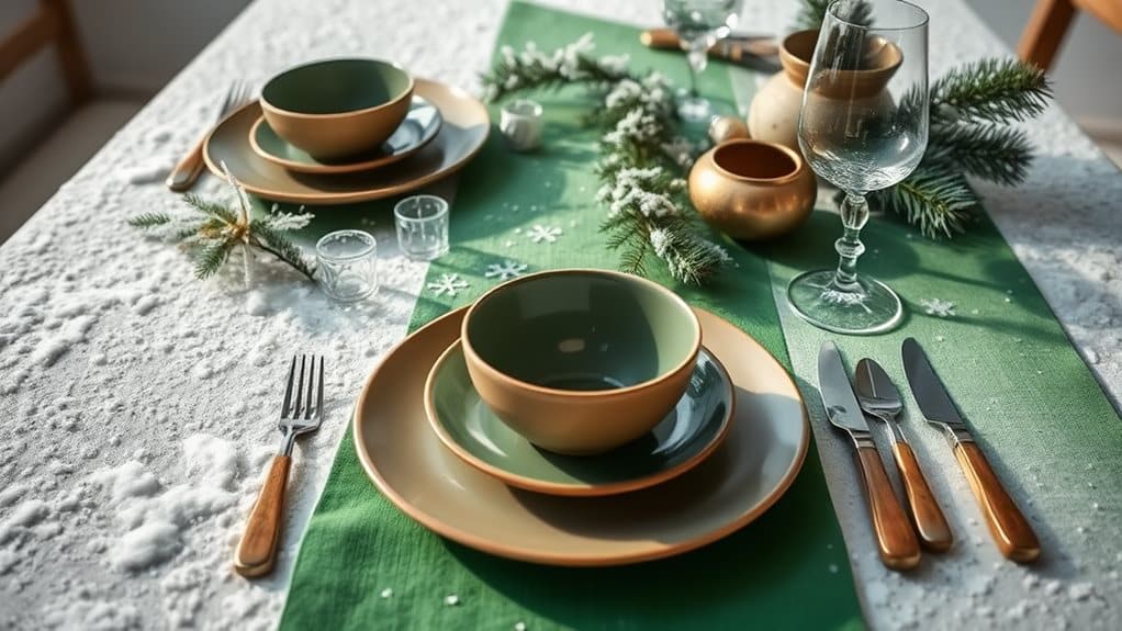 winter landscape table mat