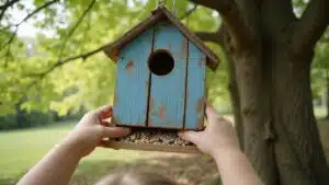 jungen Vögeln beim Gedeihen helfen