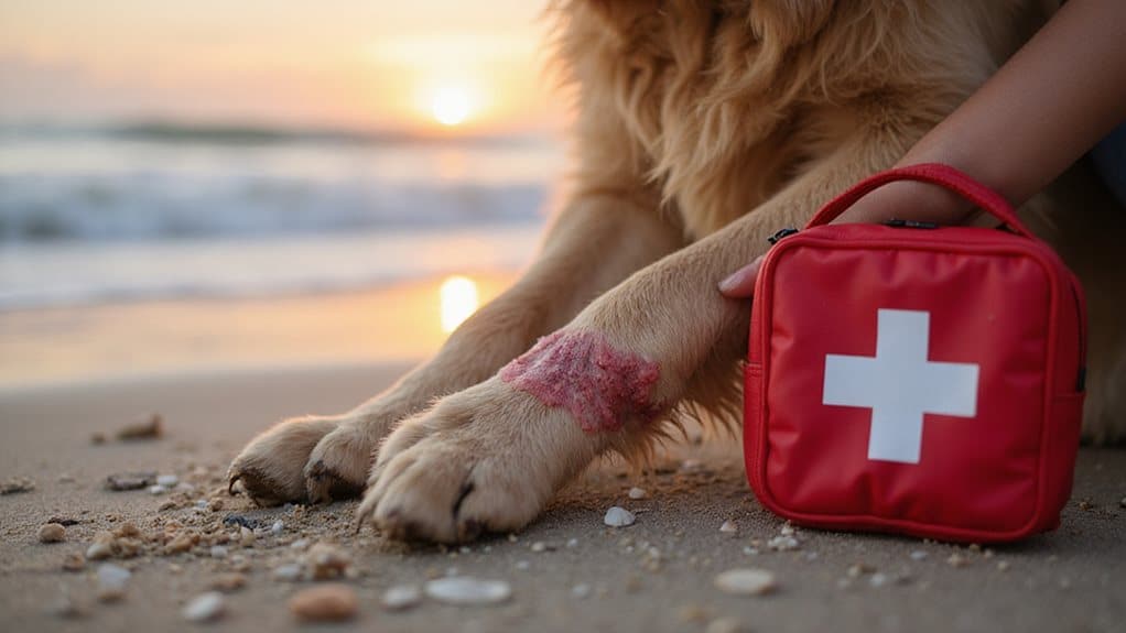 nach dem Strand Gesundheitschecks fürs Haustier