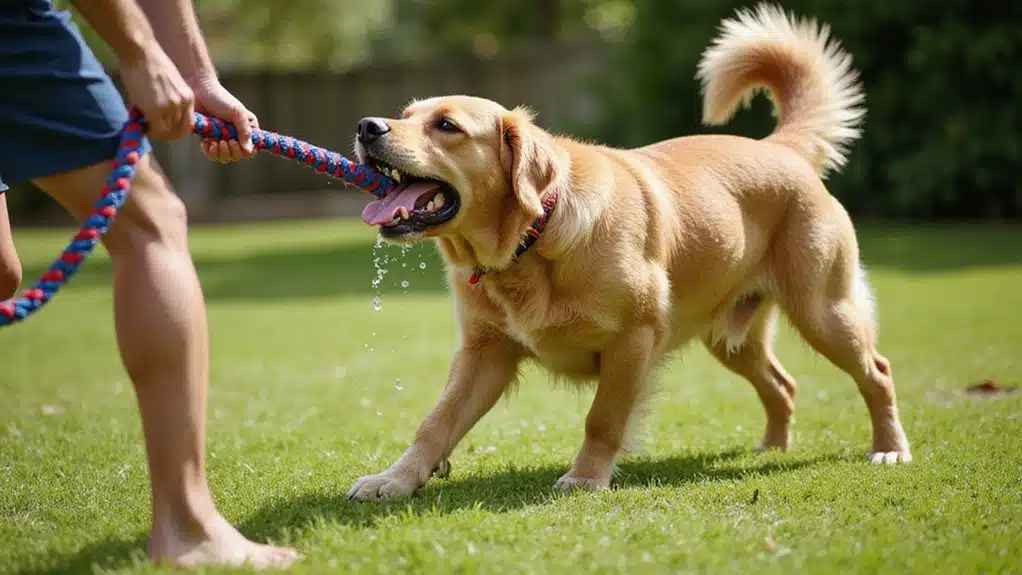 Tauziehen mit dem Hund