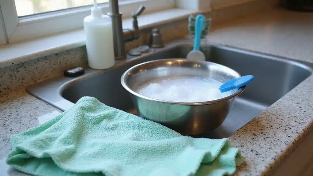 wöchentliche Reinigung des Futternapfs