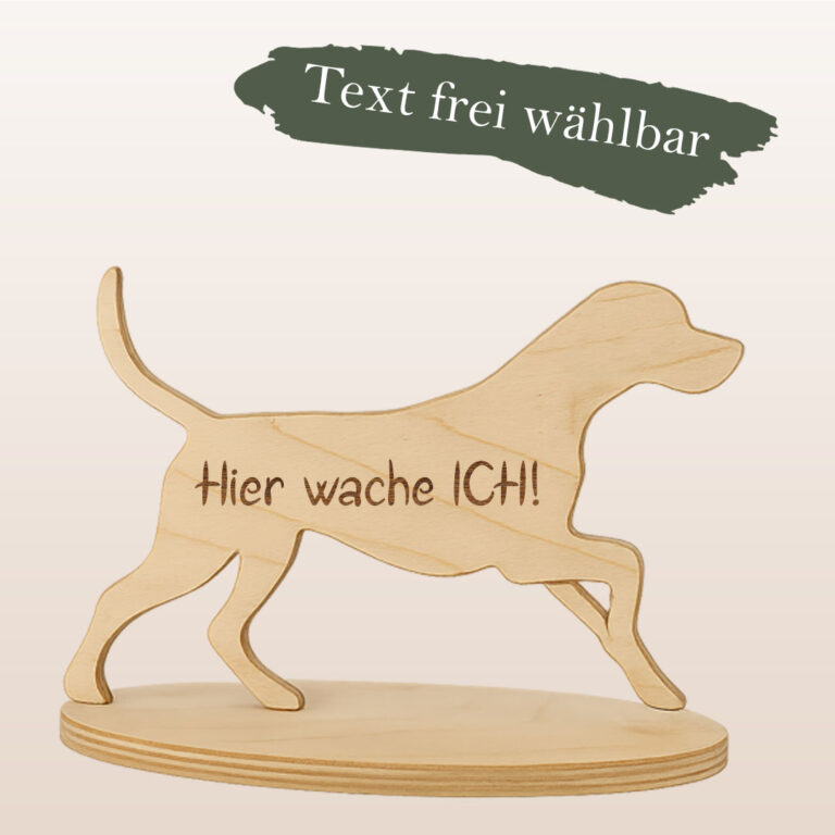Türsteher aus Holz „Pointer“ mit Wunschgravur