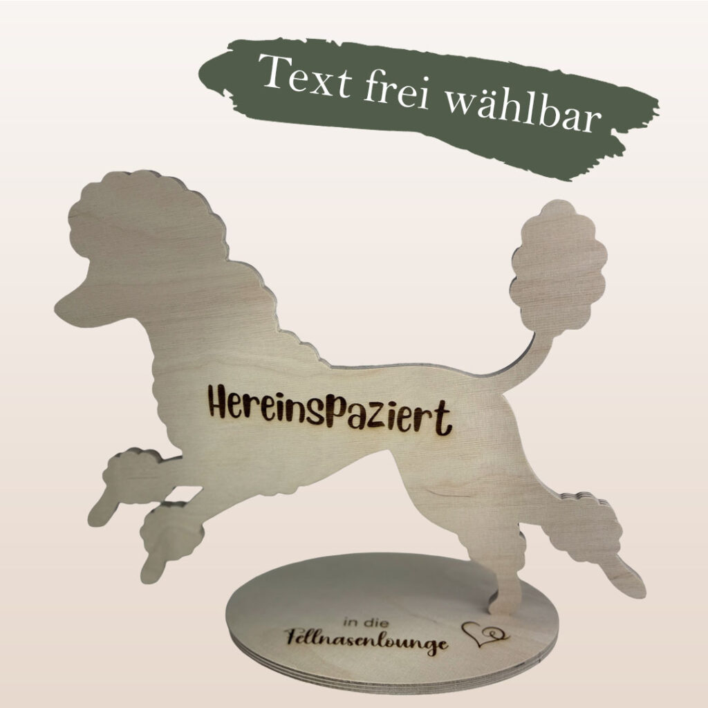 Türsteher aus Holz „Pudel“