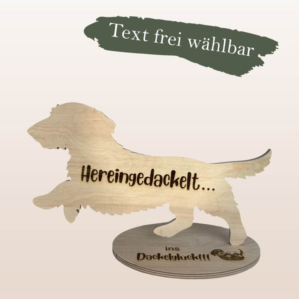 Türsteher aus Holz „Rauhhaardackel“