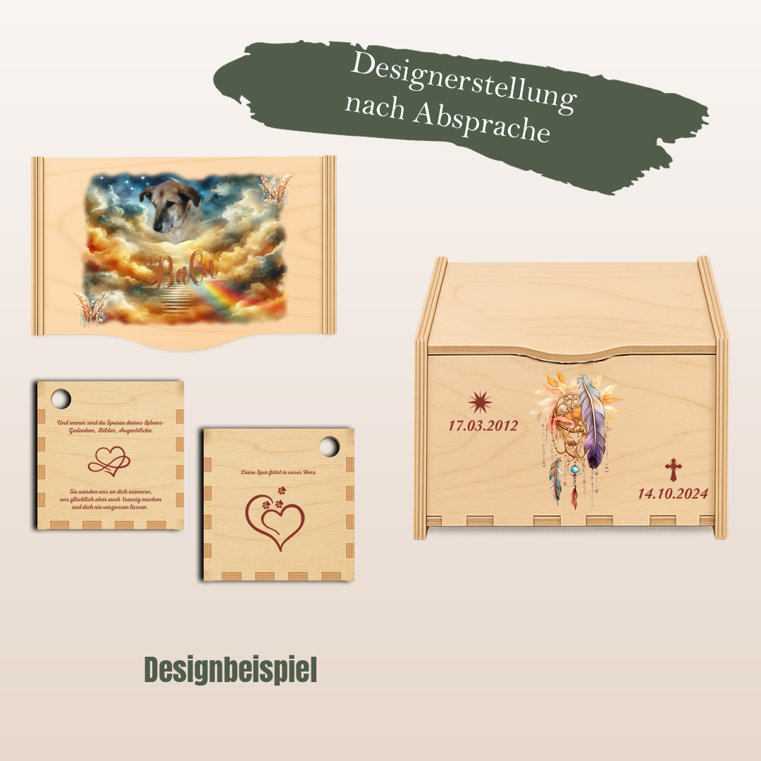 Individuell gestaltete Urne oder Erinnerungsbox – Bild 3