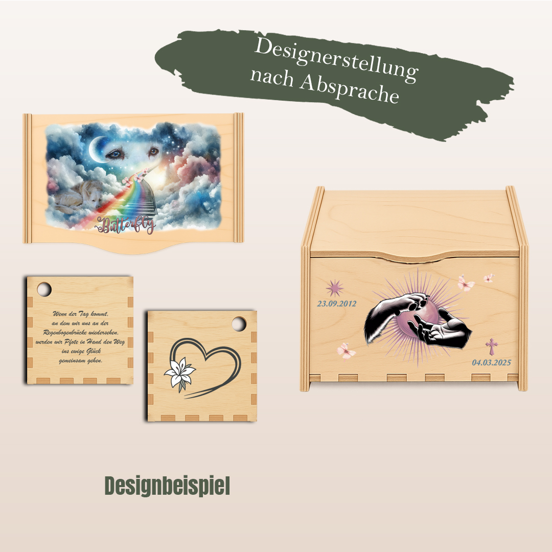 Individuell gestaltete Urne oder Erinnerungsbox – Bild 4