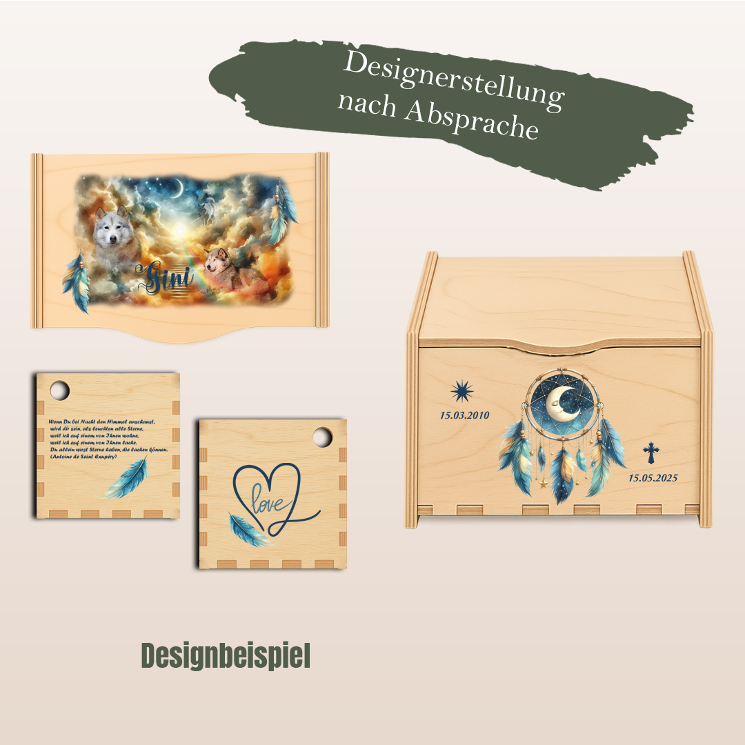 Individuell gestaltete Urne oder Erinnerungsbox – Bild 6