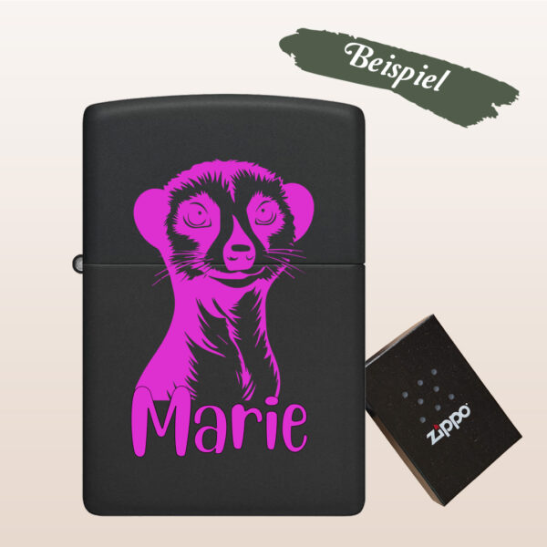 Zippo®Feuerzeug Black matte mit eigenem Foto und Namen – Bild 5