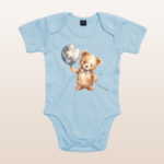 Babybody aus 100% Biobaumwolle mit niedlichem Teddybär