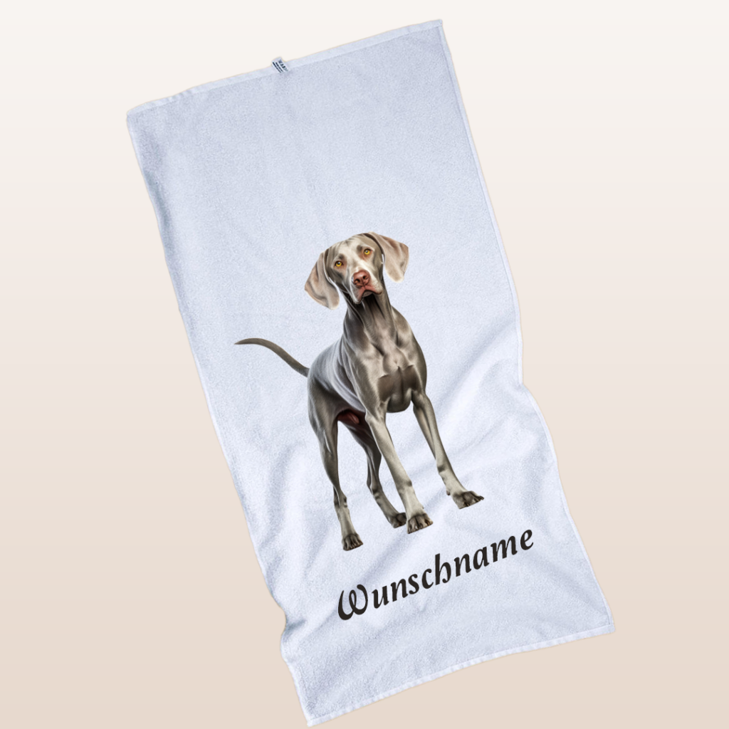 Personalisierbares Handtuch mit Hundemotiv (50 × 100 cm)