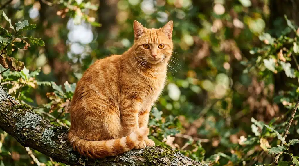 Orangefarbene Katzen sind meist männlich